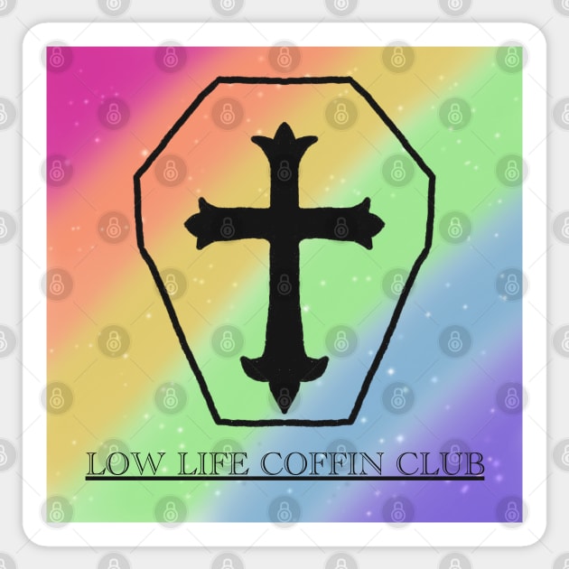 Low Life Coffin Club (Rainbow variant) Sticker by ZombieCheshire